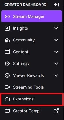 Creator Dashboard Extension